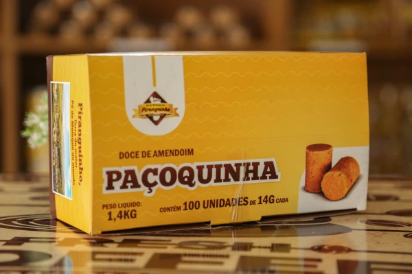 paçoquinha 100un barraca amarela pé de moleque piranguinho