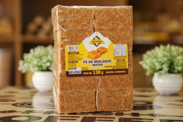 pé de moleque moído 130g barraca amarela pé de moleque piranguinho