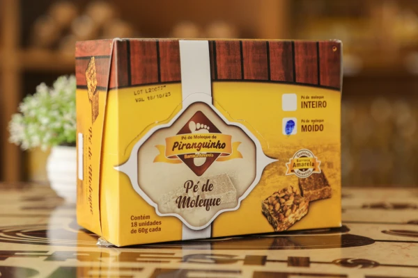 pé de moleque moído 18un barraca amarela pé de moleque piranguinho